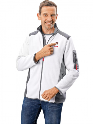 Аккумуляторная куртка с подогревом, флисовая Flex TF White 10.8/18.0 XXL Мужская 512125