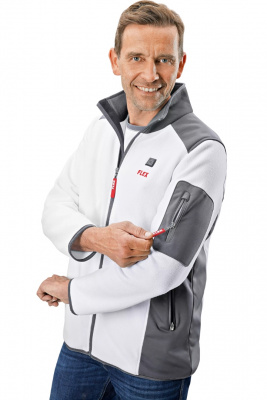 Аккумуляторная куртка с подогревом, флисовая Flex TF White 10.8/18.0 XXL Мужская 512125