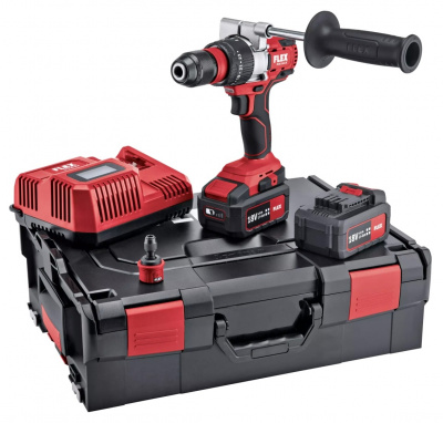 Аккумуляторная двухскоростная дрель FLEX PD 2G 18.0-EC / 5.0 504904