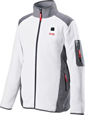 Аккумуляторная куртка с подогревом, флисовая Flex TF White 10.8/18.0 L Мужская 512141