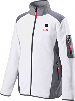 Аккумуляторная куртка с подогревом, флисовая Flex TF White 10.8/18.0 XXL Женская 512109